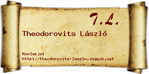 Theodorovits László névjegykártya