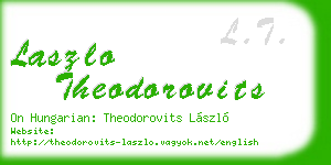 laszlo theodorovits business card
